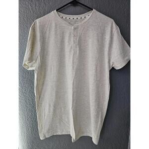 Men's Xray Jeans Shirt Short Sleeve Size Large Ivory Ultimate Stretch Premium